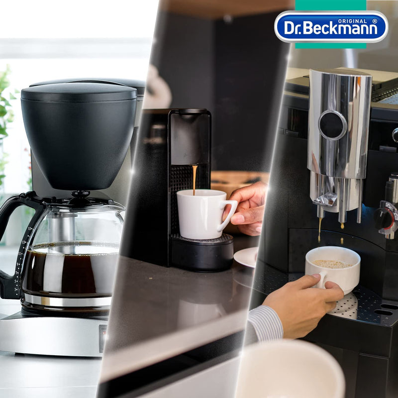Dr. Beckmann Coffee Machine Cleaning Tabs | Removes coffee grease & oil | 6 tabs