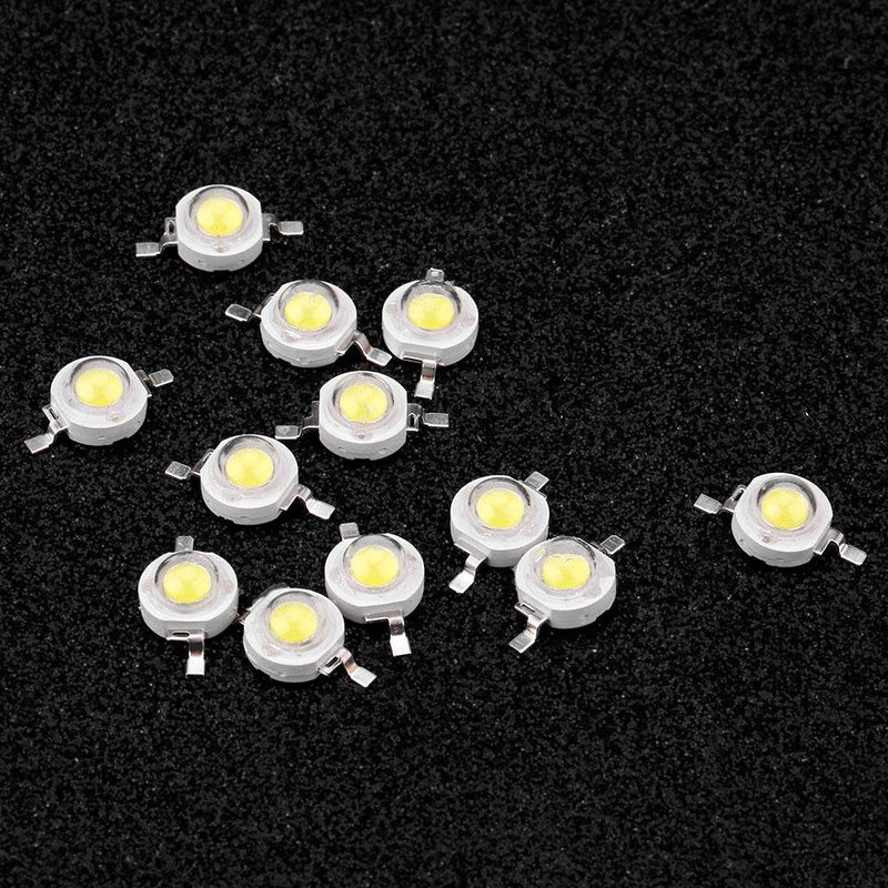 GLOGLOW 100Pcs 3W High Power LED Beads Light Emitting Diode Chips SMD Light Emitter(White) White