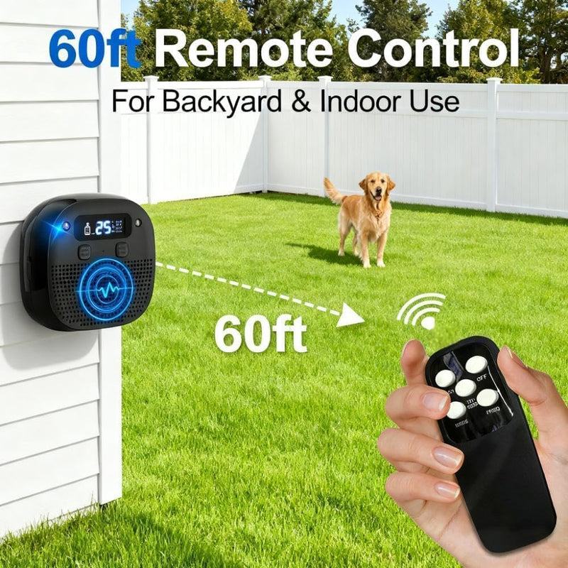 Dog Barking Control Devices, Anti Barking Device for Dogs with Remote Control, Ultrasonic & Sensor Technology, Rechargeable, Adjustable Modes & Frequencies, Bark Box Indoor Outdoor（Charcoal）