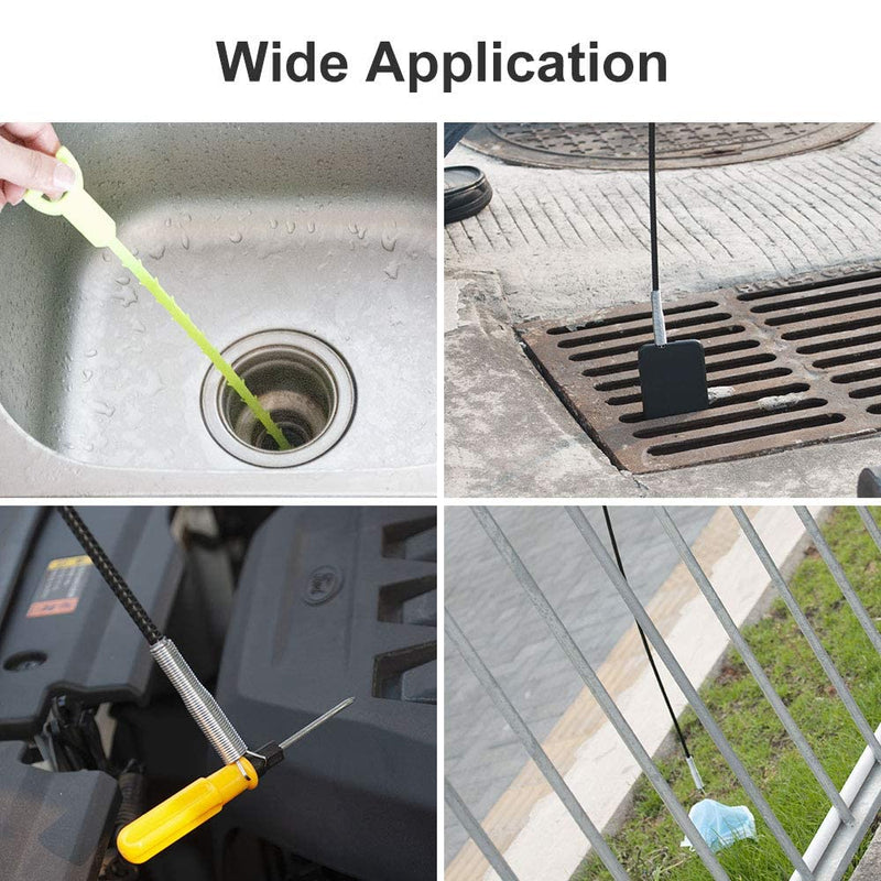 DR.PEN Flexible Grabber Claw Pick Up Reacher Tool (Drain Clog Remove Tool), With 4 Claws Bendable Hose Pickup Reaching Assist Tool for Litter Pick, Home and Kitchen Sink, Drains, Toilet (35.4 inch) 35.4inch