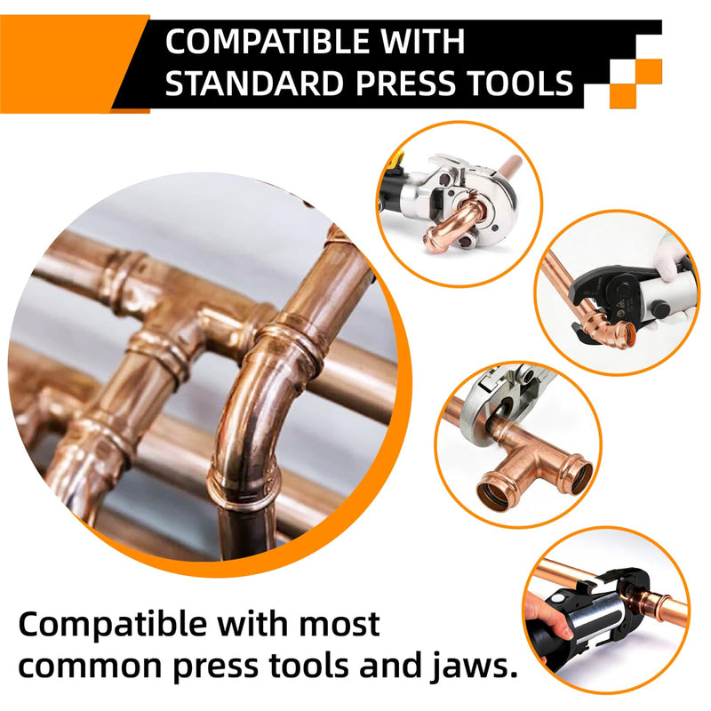 3/4" Copper Press Coupling Fitting for Copper Pipes Repair 10 Pack 3/4"-10Pack