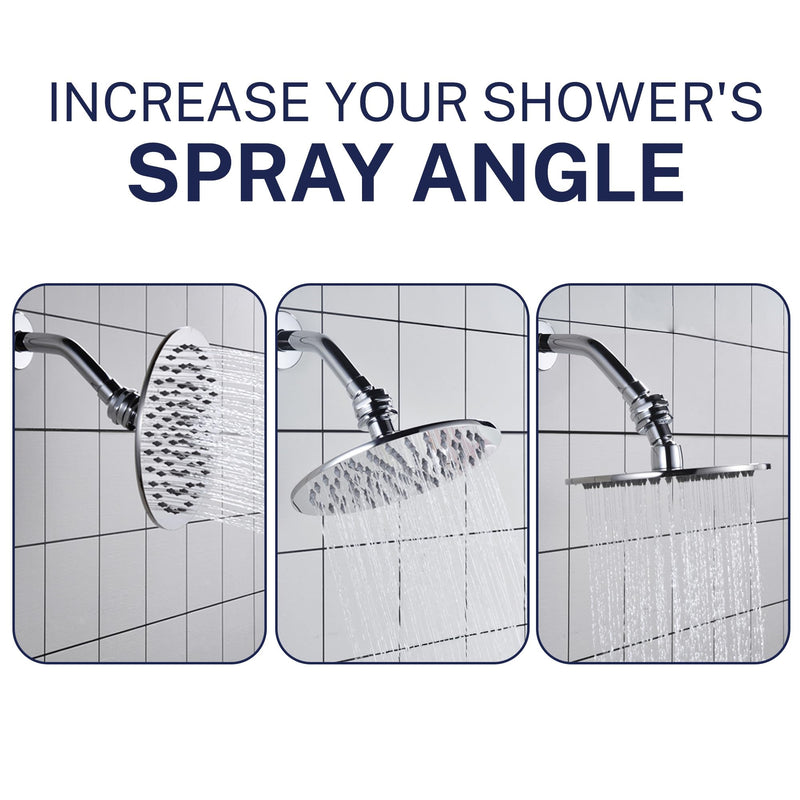 HammerHead Showers® Solid Metal Shower Head Swivel Ball Adapter, Matte Black | Adjustable Pivot Ball To Adjust Showerhead Angle | Universal Connector Joint Fits Fixed, Hand Held & Rain Shower Heads