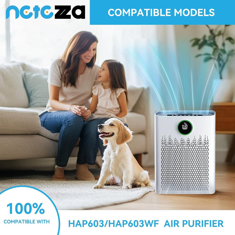 2 Pack Replacement Filter Fit for ECOSELF HAP603 Air Purifier White HAP603*2