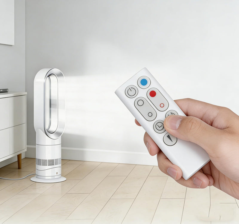 Replacement Fan Remote Control Compatible with Dyson AM09 Hot + Cool Heater Tower Fan 966538-01 White Color