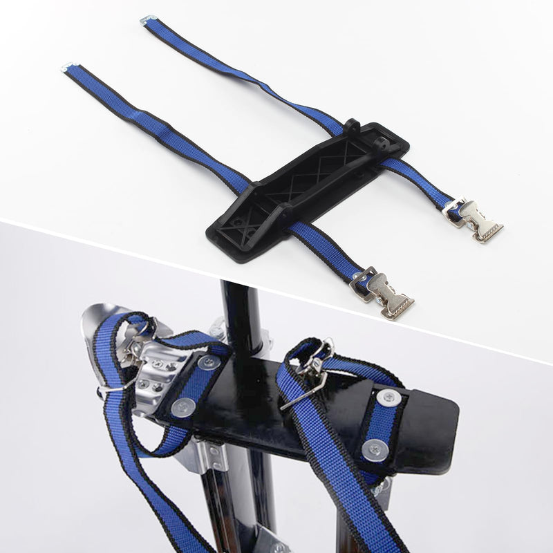 Stilt Sole Foot Plate Pedal Replacement Kits for Drywall, Pair of Plastic Drywall Stilts Accessories Fixed Foot Pedal, Universal Heel Plates with Straps for Painting, Plastering, Construction