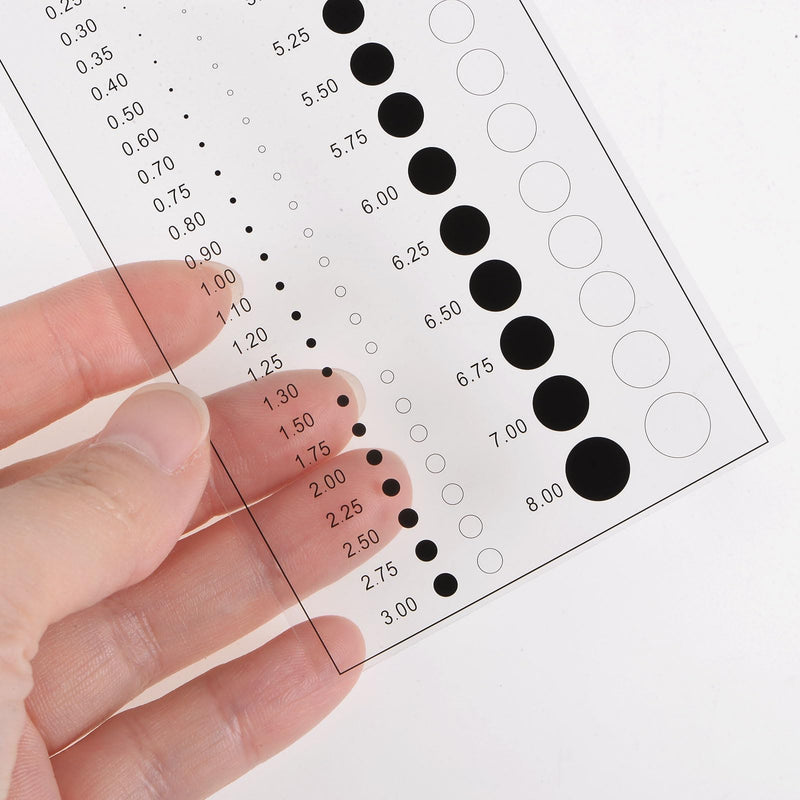 HARFINGTON High Precision SEC Size Estimation Chart Transparency Flaw Detection Film Ruler for Diameter Defects Measuring