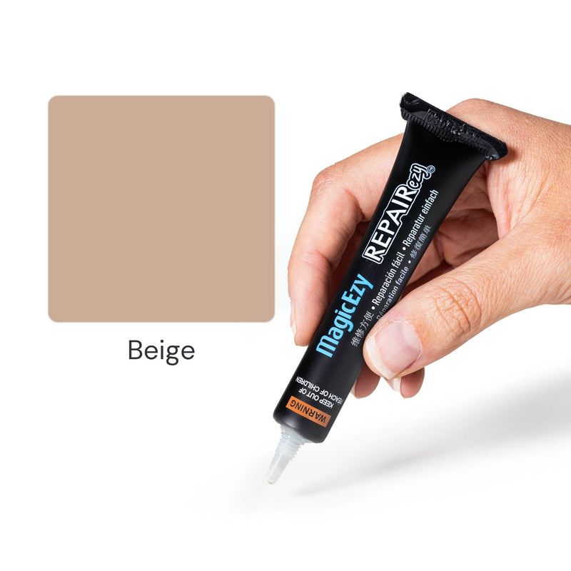 MagicEzy Tile RepairEzy (Beige) - Porcelain Repair Kit - Strong Chip Repair Filler for Tile, Sink Repair, Vase, Dinnerware Beige