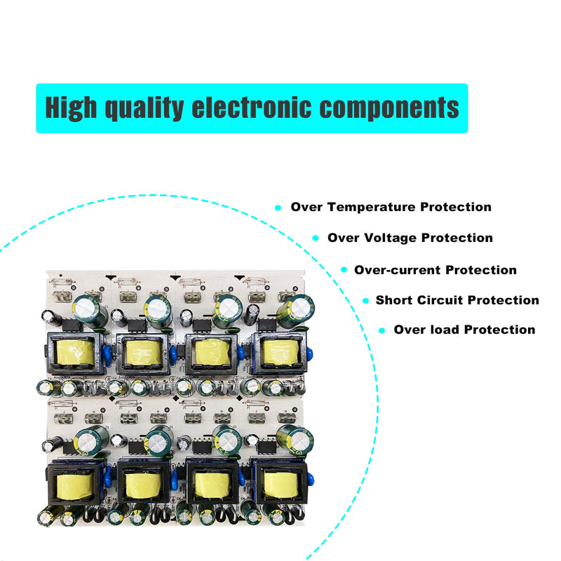 12V Power Supply with Switch for Led String Light, Led Strip Light, Neon Sign, Under Cabinet Lighting, DC 12V CCTV Camera,Output 2A, 24 Watt Max