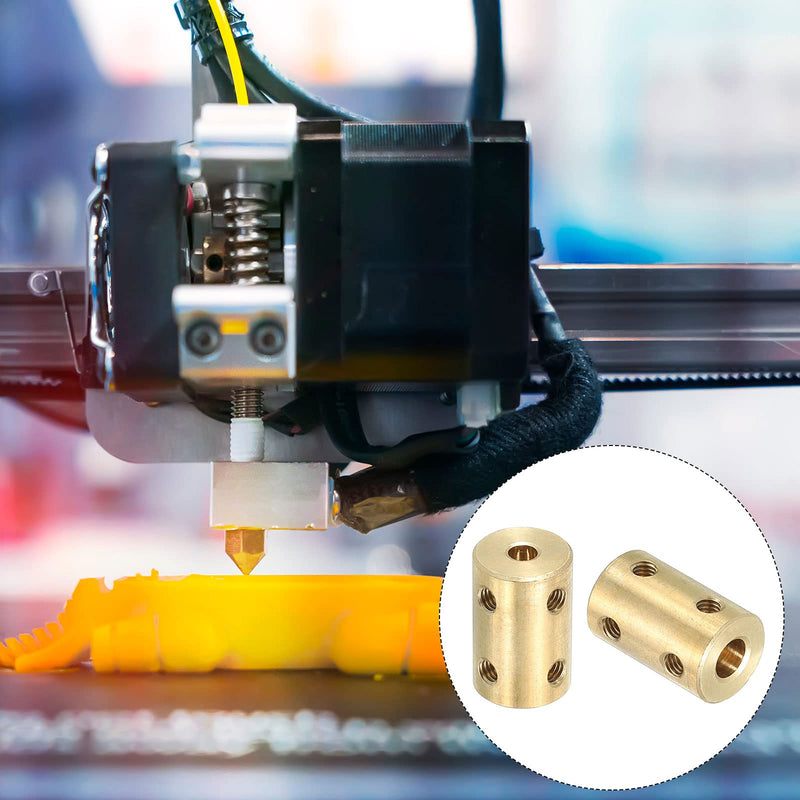 PATIKIL Shaft Coupler Connector L22 x D14 8mm to 8mm Bore Rigid Coupling Motor Shaft Joint Connector with Screw for 3D Printers 4Pack
