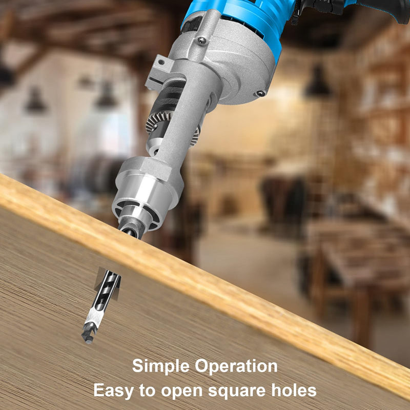 Yunseity Aluminium Alloy Mortising Attachment for Hand Drill/Drill Press, 38-43mm Diameter Hole Drill Bits for Wood, 1 Count