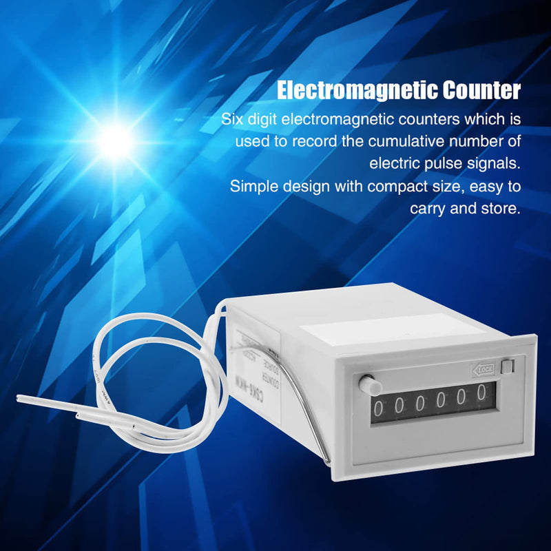 YWBL-WH Electromagnetic Counter Electronic Totalizer 6 Digit Industrial Totalizer Pulse Counter for Chemical Textile Machinery CSK6-NKW AC 110V