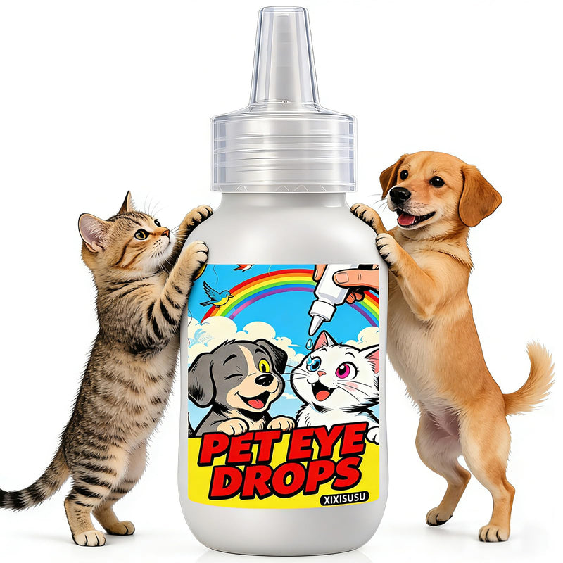 Pet Eye Drops for Dogs & Cats | Tear Stain Remover | Gentle Eye Wash Solution for Dry Eyes, Goopy Eyes | Safe Daily Eye Cleaner (2 fl.oz) 2 fl.oz