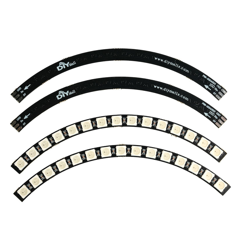 60 Bits RGB LED Rings 60 X WS2812B 5050 Rings Lamp Light with Integrated Drivers for Arduino RPI SK6812