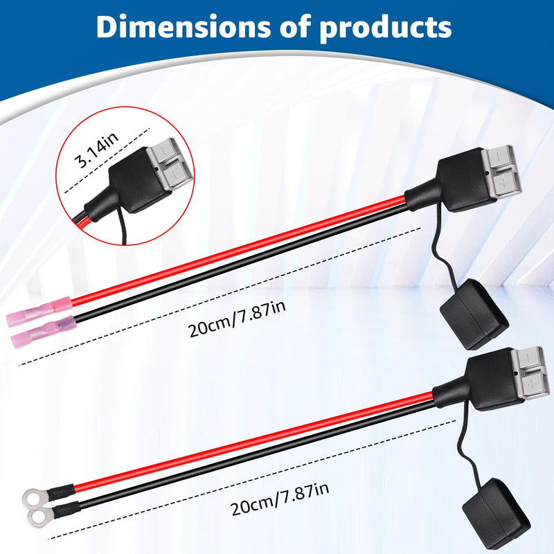 Trolling Motor Quick Disconnect Plug for Trolling Motor Quick Connect | 12V/24V Marine Battery Trolling Battery Quick Plug, 8-Gauge Marine Grade Quick Connectors Wire