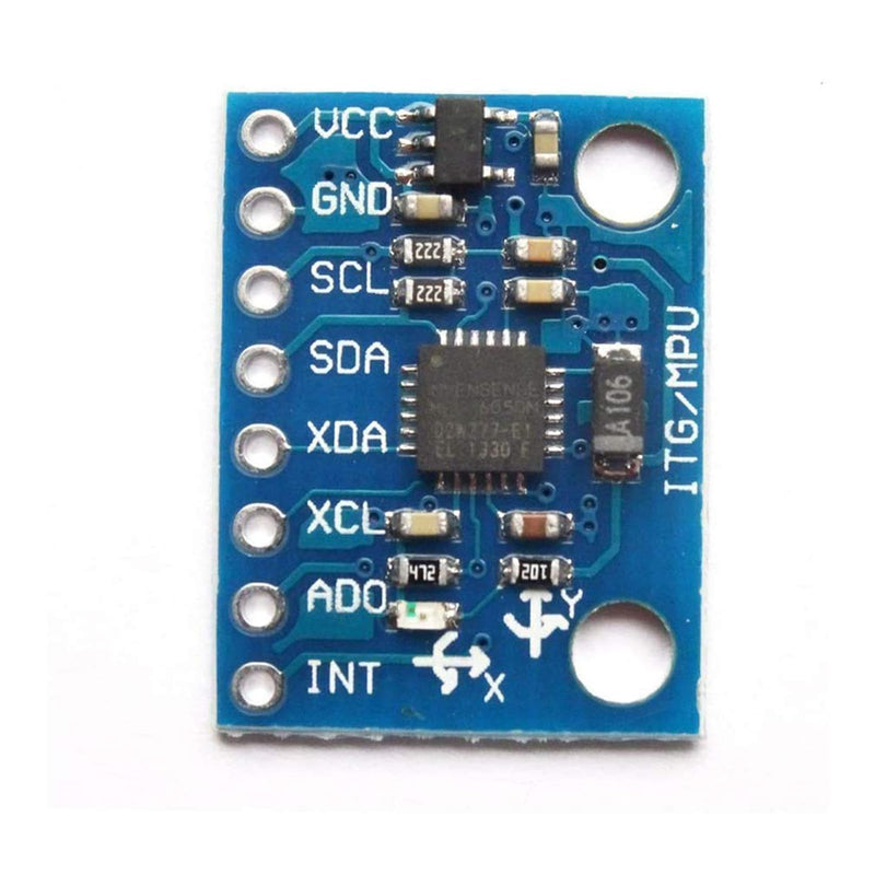 6 Pieces of GY-521 MPU-6050 MPU6050 3-Axis Accelerometer Gyroscope Modules, 6 DOF 6-Axis Accelerometer Gyroscope Sensor Modules with 16-bit AD Converter for Data Output, IIC/I2C, suitable for Arduino.