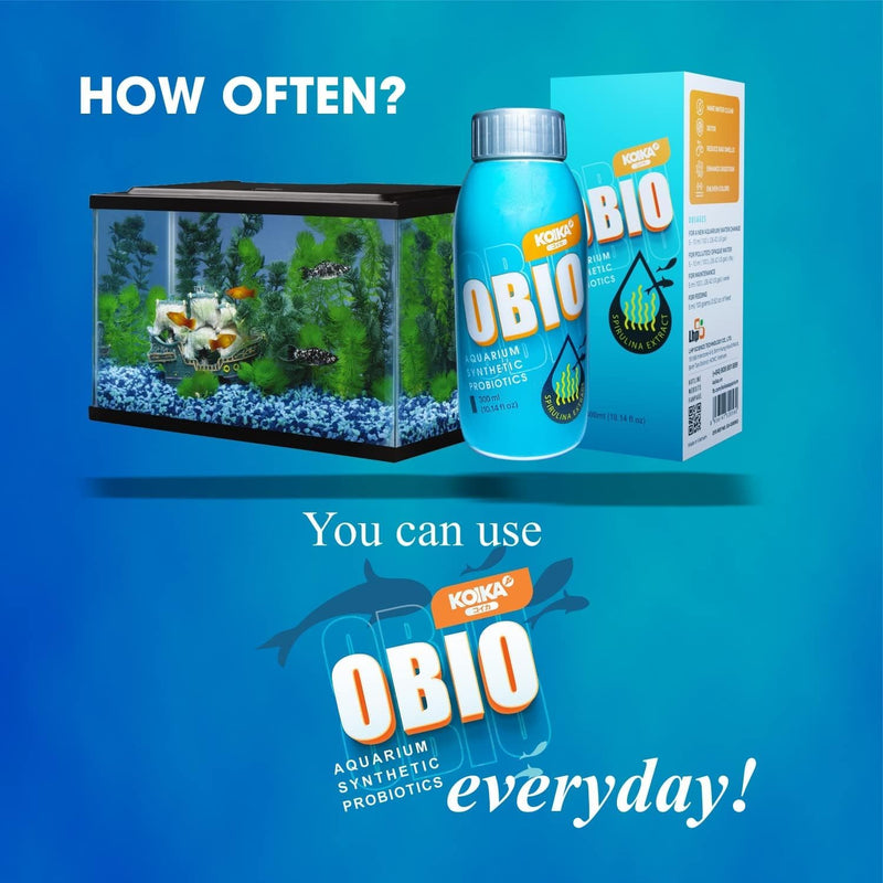 KOIKA OBIO Aquarium Water Treatment, Quick Effect (After 8-10 Hours), Improvement of Digestion and Immune Systems of Fish & Shrimp (Liquid, 180ml (6.08 fl oz)) 180ml (6.08 fl oz) Liquid