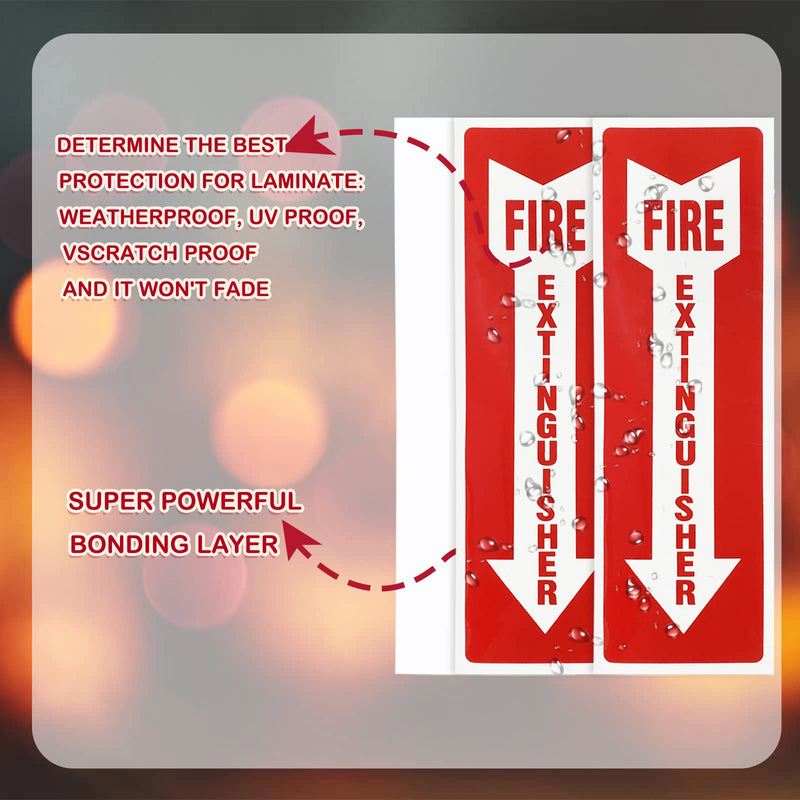 4 Pack Universal Fire Extinguisher Bracket and 4 Fire Extinguisher Safety Sticker Signs,5 to 20lb Fire Extinguisher Mount for Dry Chemical and Water Extinguishers