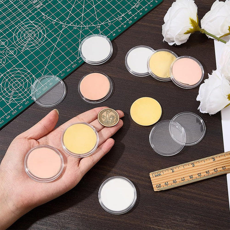 BENECREAT 12Pcs 1.6inch Blank Challenge Coin for Laser Engraving, Engraving Blanks Coins for DIY Crafts Birthday Collections Mixed Color