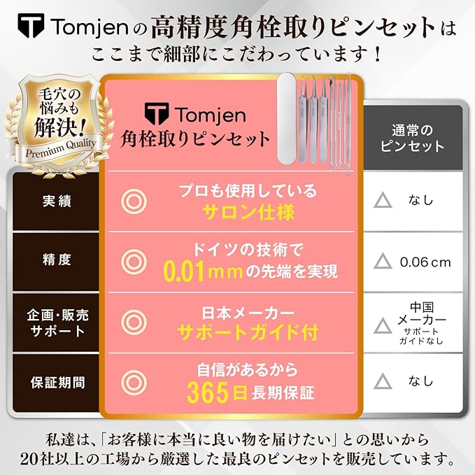 Tweezers, keratin plug, keratin plug remover [Professional specification, 0.01mm tip removes keratin plugs easily] Acne, precision, blackhead, strawberry nose, pore care, instruction manual included, Japanese brand (8) - NewNest Australia