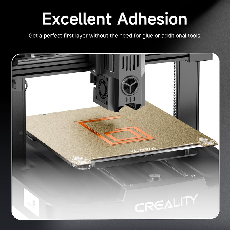 YOOPAI Double-Sided PEI+PEO Sheet and Flexible Magnetic Build Plate, 235 * 235mm 3D Printer Bed Platform for Creality K1/K1C/Ender 3/Ender 5 S1/Ender 3 Pro/Ender 3 V3/Ender 3 S1 Pro/Ender 3 Neo 235*235mm Pei Gold+peo Black