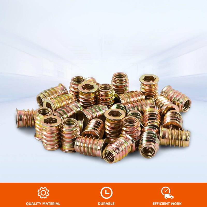 M8 x 25mm Threaded Inserts for Wood, Nut Inserts, Hex Drive, 25 PCS M8 x 25mm