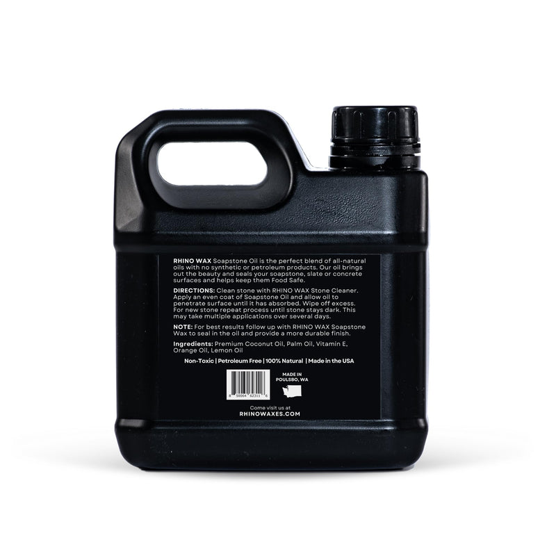 Rhino Wax Soapstone Oil Refill 32 oz for Slate & Concrete (NO Mineral Oil) 32 Fl Oz (Pack of 1)