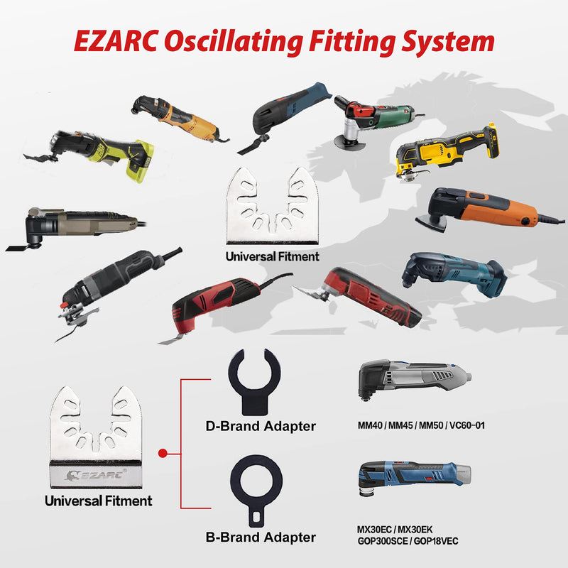EZARC Diamond Oscillating Blade, Flush Cutting Oscillating Multi Tool Saw Blades for Grout Removal, Cleaning Mortar DO34F, 3-Pack Flush Cut