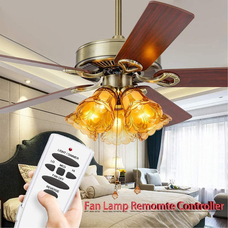 UC7078T Ceiling Fan Remote Control Replacement of Hampton Bay UC7078T Fan-HD CHQ7078T UC7078TR UC7078TUDL RR7078TR L3H2003FANHD, with Reverse, (2.16 * 1.18 * 5.6, White) Transmitter Reverse
