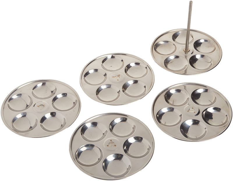 Tabakh 5-Rack Stainless Steel Baby Mini Idli Stand, Makes 25 Mini Idlys