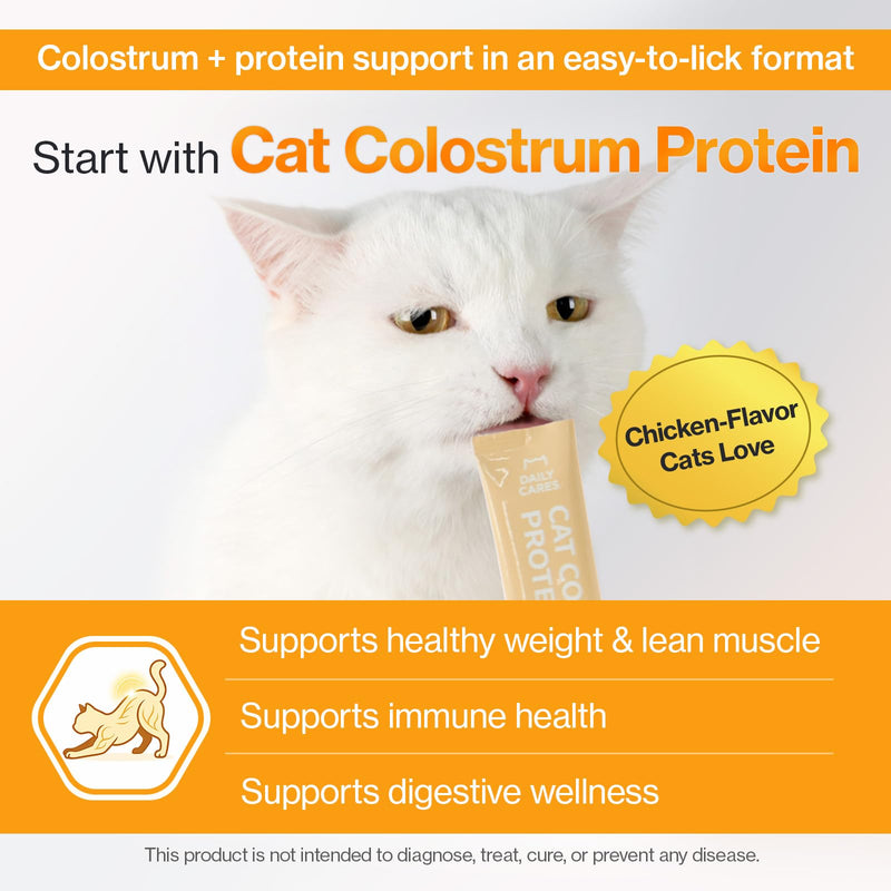 Doctor By Cat Colostrum Protein Cat Supplement Immune Support Muscle Growth, Gentle on Digestion for Kittens, Adult&Senior Cats with Goat Milk, Whey Protein Isolate, Colostrum Lickable Formula