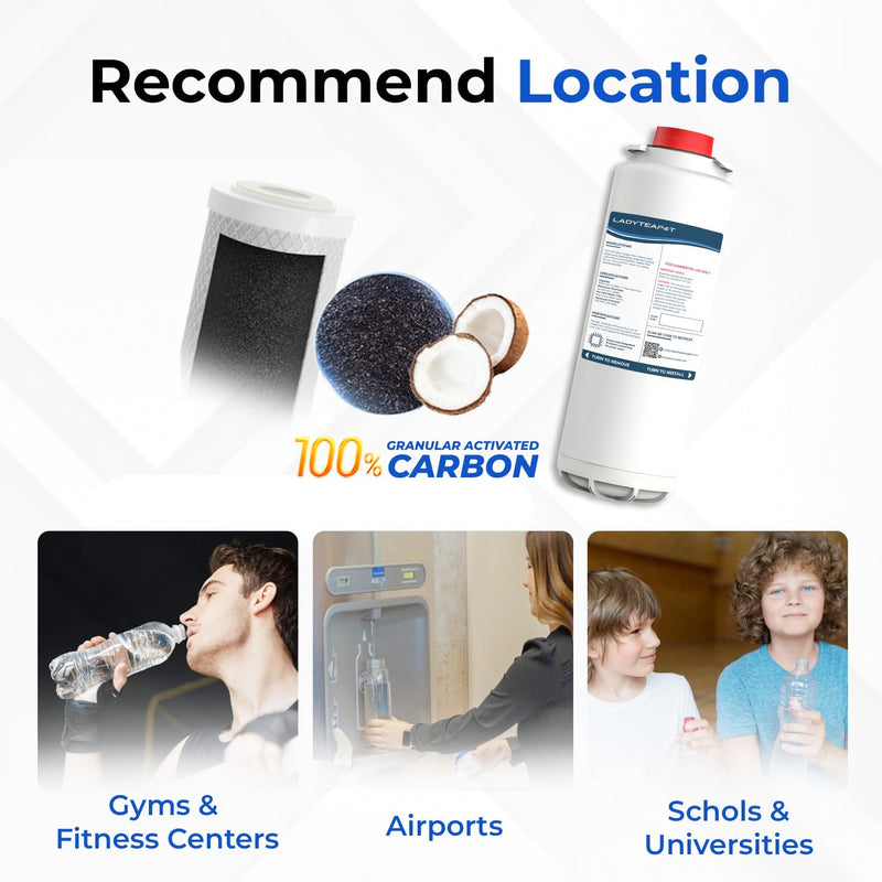 Water Filter Replacement, Compatible with Elkay 51300C ezH20, EWF3000 and Halsey Taylor Bottle Filling Stations (With Chip - 1 Pack) White