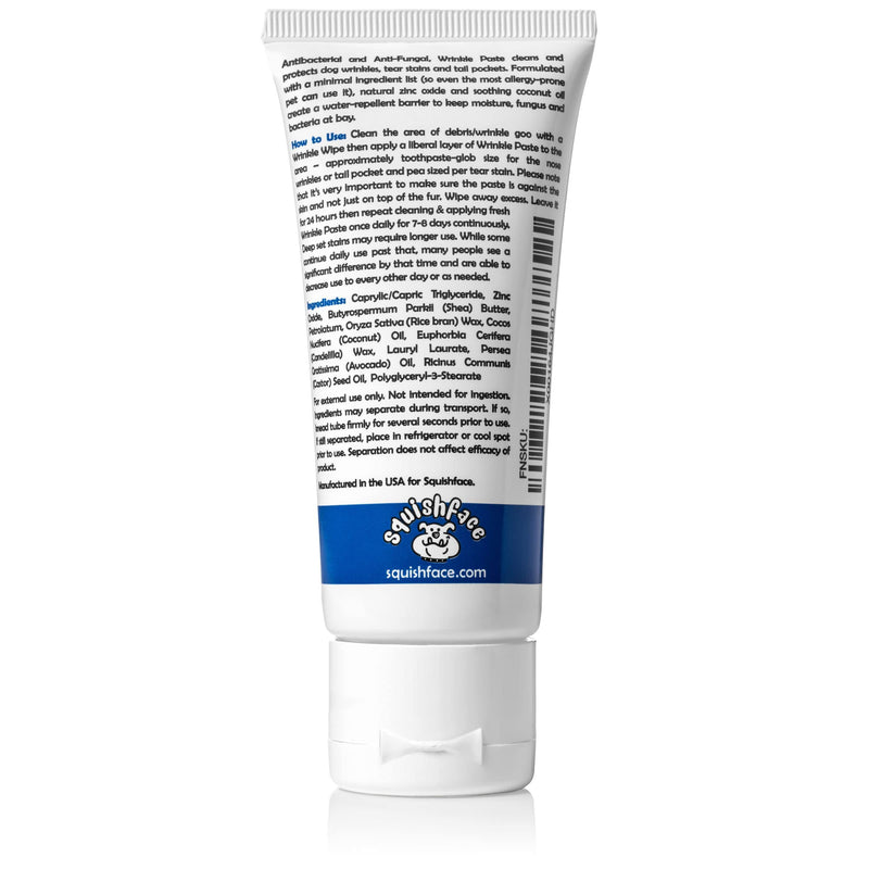 Squishface Wrinkle Paste + Wrinkle Wipes + Flexible Silicone Dog Wrinkle Cream Applicator Bundle - Softer, Cleaner Way to Clean Your Dog's Face - Great for All Breeds! - NewNest Australia