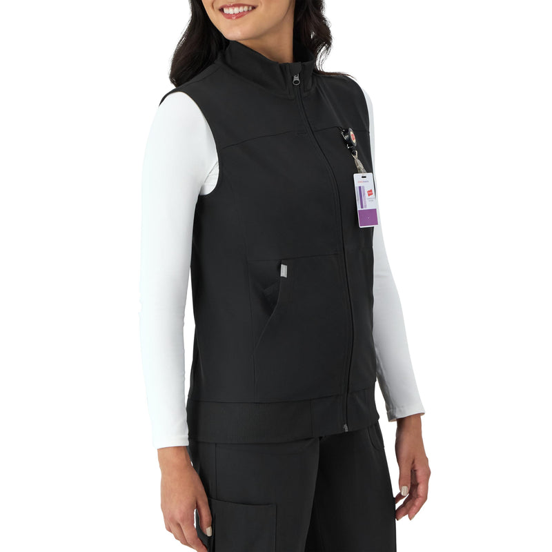 Hanes Women's Comfort Fit Scrubs Healthcare Vest, Moisture-Wicking Stretch Scrubs Vest for Women Medium New Ebony - NewNest Australia