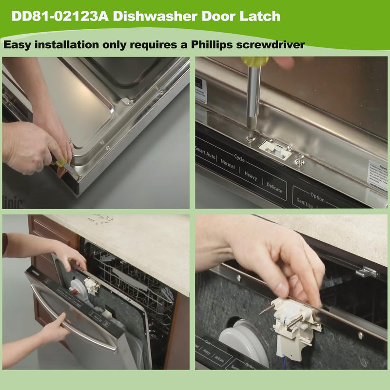 DW80F600UTS DW80J3020US Door Latch,DD81-02132A DD81-01629A Dishwasher Door Latch Compatible samsung Dishwasher Door Latch DW80k7050UG DW80k5050US DW80R5060US DW80R5061UG DW80F600UTW DW80F600UTB