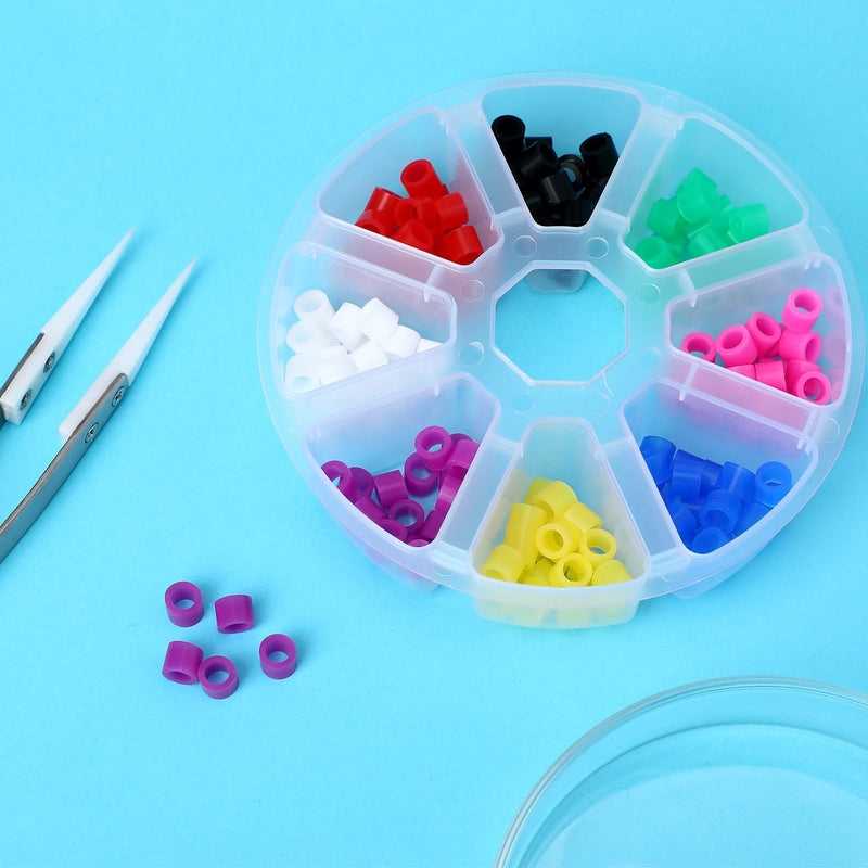 Healifty 160pcs Silicone Dental Code Rings Instrument Color Code Rings 4x6x5mm