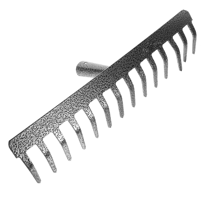 14 Teeth Replacement Rake Head for Garden Cleaning and Soil Loosening Durable Carbon Steel Leaf Rake Tool Accessory Without Handle 13.38 X 3.14 X 3.14 Inches Style