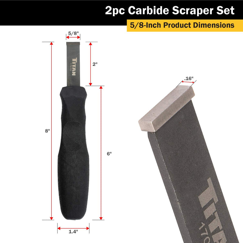 Titan 17016 2-Piece Carbide Scraper Set 2-Piece Set