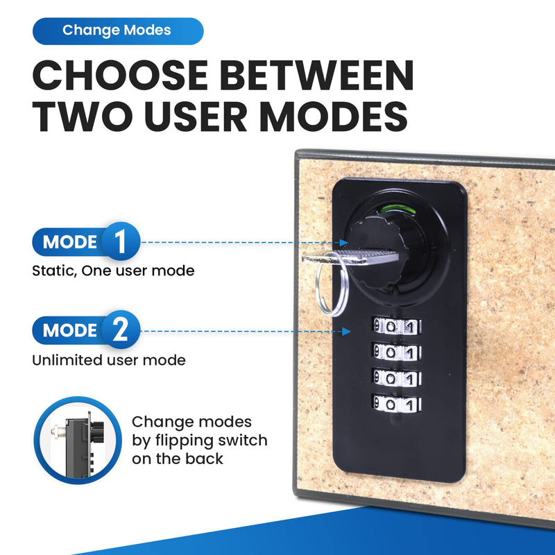 Combi-Cam 7700 & Key MAX Combination Locker LOCKS-7700, Black 1