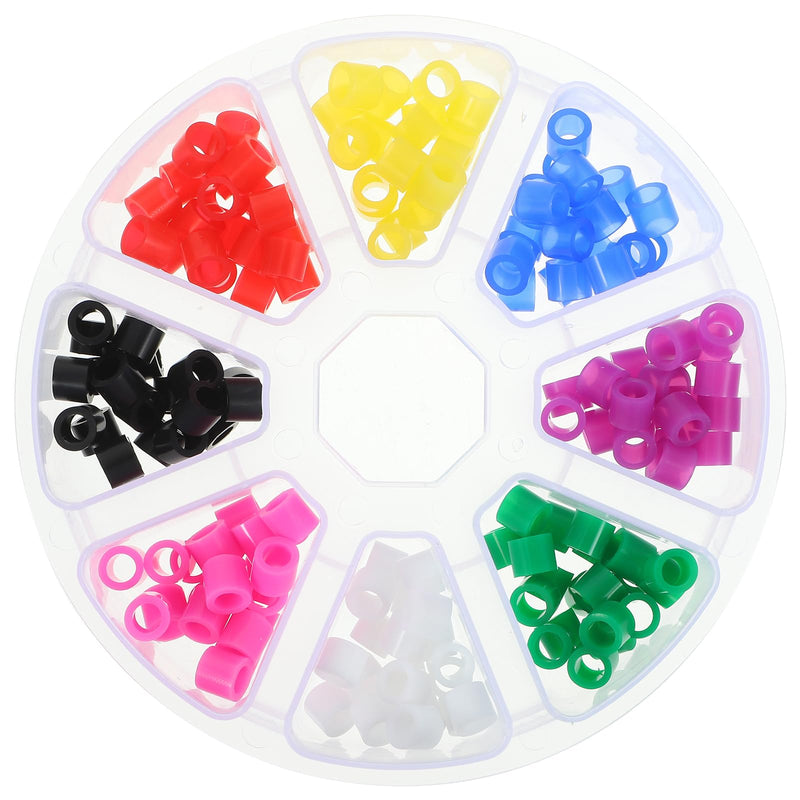 Healifty 160pcs Silicone Dental Code Rings Instrument Color Code Rings 4x6x5mm