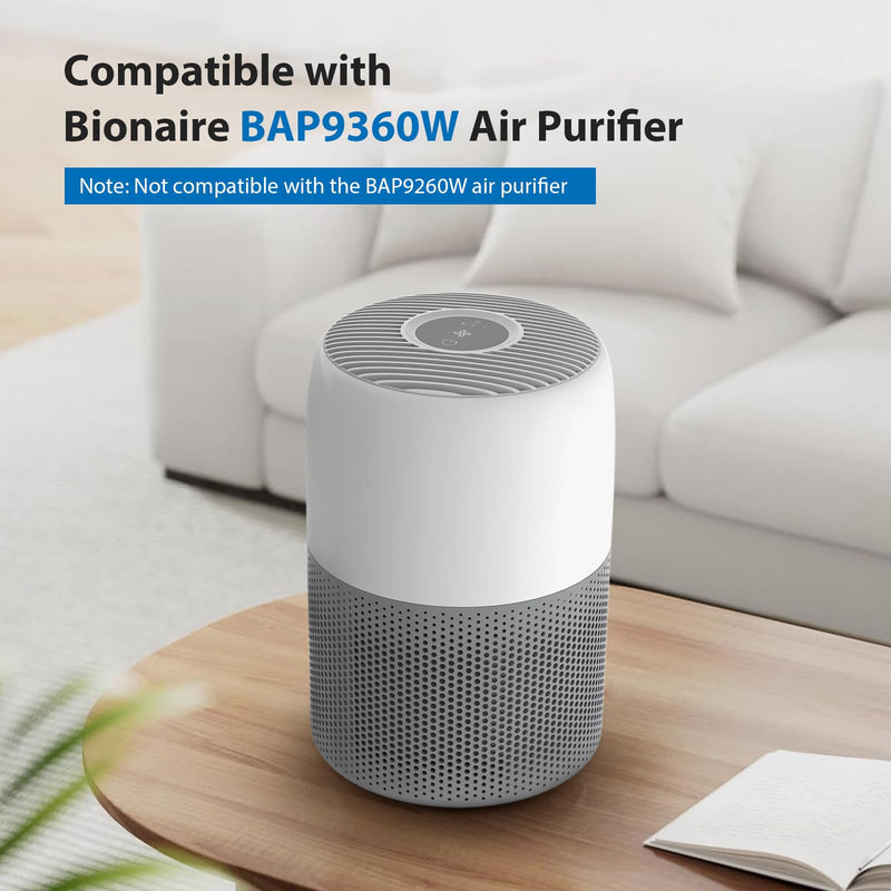 2 Pack BAPF160 Replacement Filter K Compatible with Bionaire BAP9360 Air Purifiers (Does NOT Fit BAPF9260)