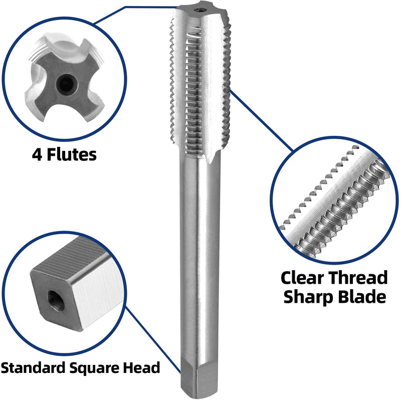 Burkit M12 X 1.25 Tap and Die Set Right Hand, M12 x 1.25 Machine Thread Tap and Round Die M12x1.25