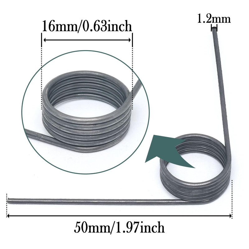 Torsion Spring,Spring Assortment for Tools Maintenance DIY,90 Degree,Spring Steel Construction,1.2mm Wire Diameter x 16mm OD x 5 Coils(5pcs) 1.2x16mmx5 Coils Spring Steel