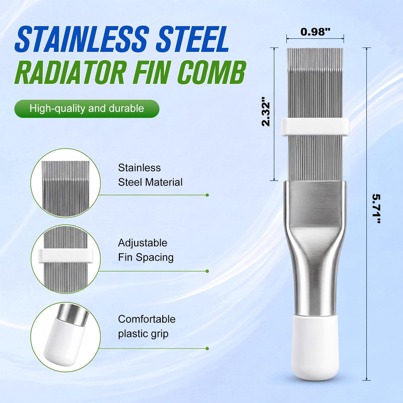 Dreyoo 2PCS AC Fin Comb Kit, Fin Straightener Tool, 16 18 20 22 Fins/Inch