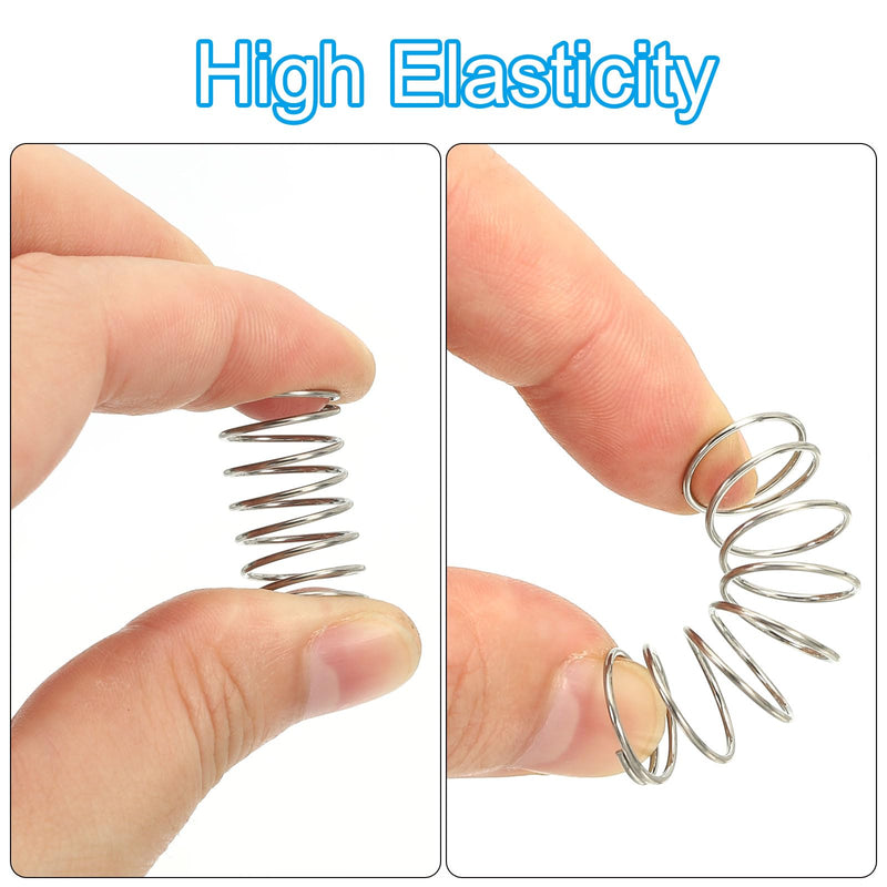 PATIKIL Compression Spring, 0.4mm Wire Dia x 5mm OD x 25mm L, 10 Pcs 304 Stainless Steel Mechanical Extension Small Springs Pen Springs Assortment Kit for Shop and Home Repairs 0.4x5x25mm