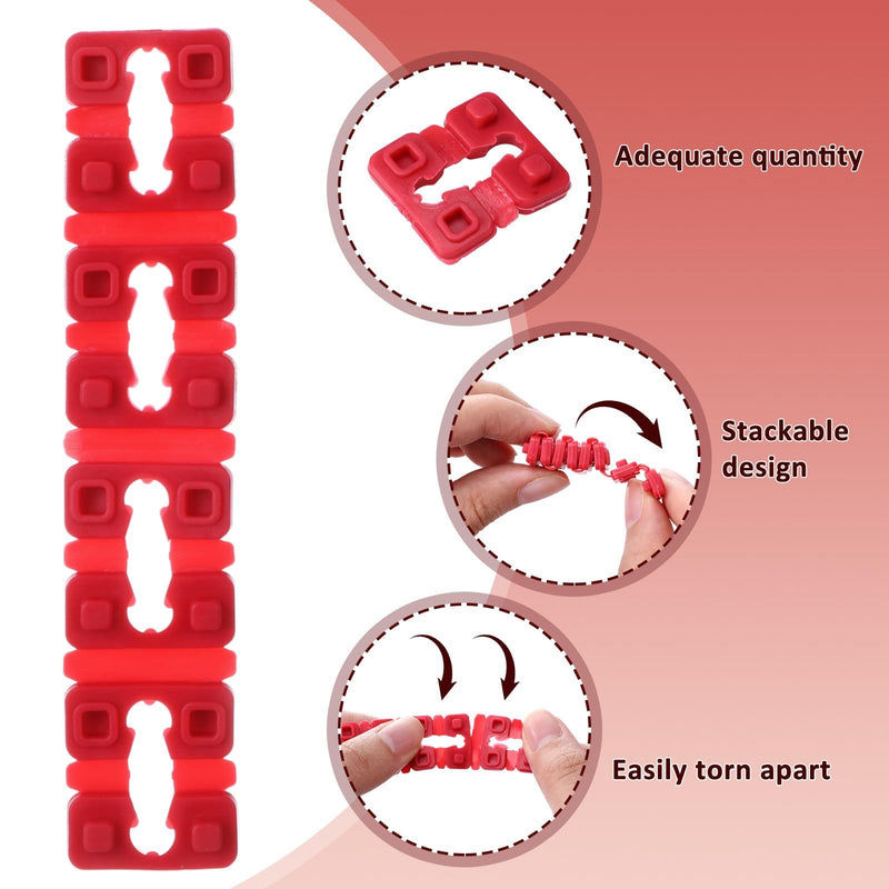 400 Pcs Outlet Spacers Electrical Shims for Switch and Receptacle Alignment, Wall Plate Spacers for Outlet Box Extender, Electrical Box Adjuster Kit (Red) 400 Red