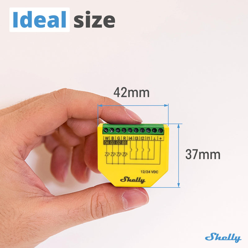 Shelly Plus RGBW PM | WiFi & Bluetooth Smart Remote Control for RGBW with Power Metering | Home Automation | No Hub | Compatible with Alexa & Google Home | iOS Android App 1
