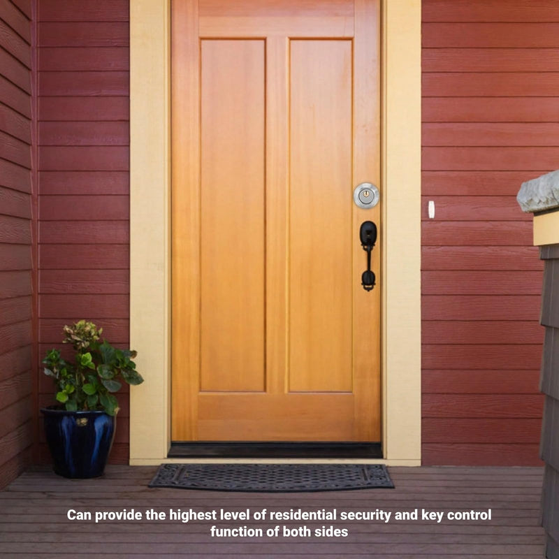 Double Cylinder Lockset, Double Cylinder Lock, Keyed Deadbolt on Both Sides with Adjustable Two Way for Enhanced Front Door Security (Stainless Steel)