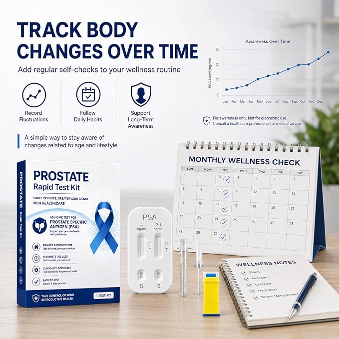PSA Test kit at Home PSA Health, PSA Test Kit | Home PSA Test in 10 Minutes. Highly Accurate, Easy to Read and Use. Quick Results | Includes All Test Components - NewNest Australia