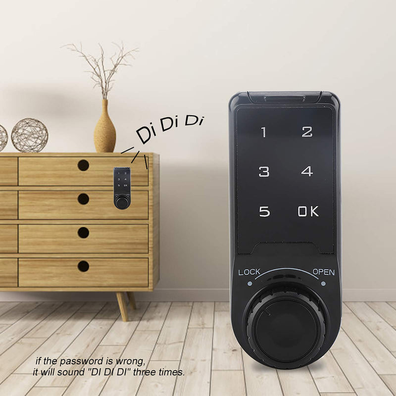 AUNMAS Touch Keypad Deadbolt, Keyless Entry Door Lock Code Security Digital Keypad Password Electronic Security Cabinet Lock for Doors Coded Locker for Furniture (L=30)