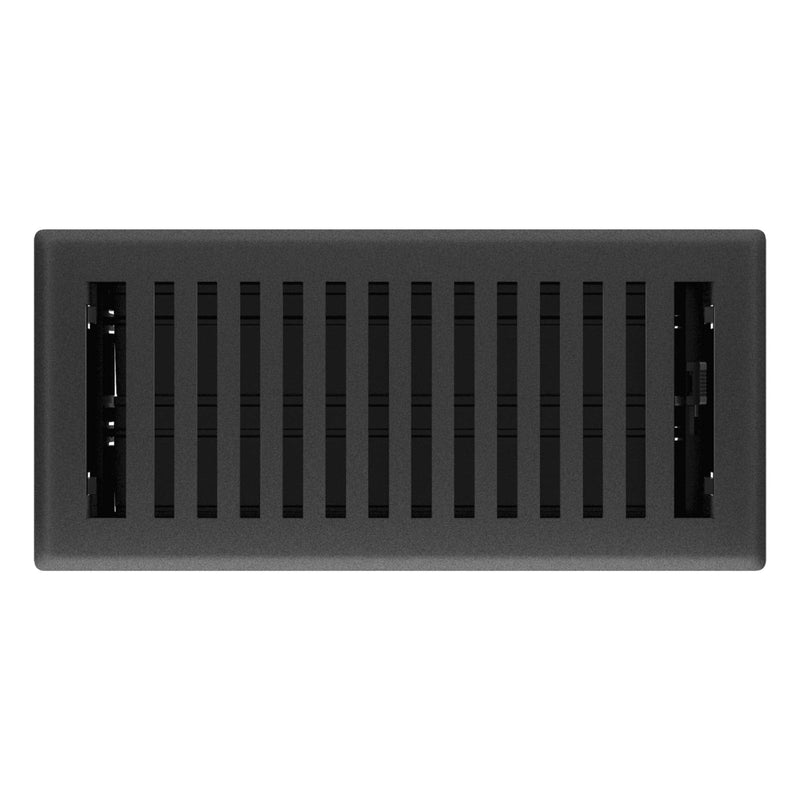 Imperial RG3439 Montezuma Decorative Floor Register, 4 x 10-Inch, Black Iron, 5 Count 5-Pack